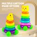 Children's toy car baby ring trailer small yellow duck stacking music baby toys kindergarten gifts_voghion.com