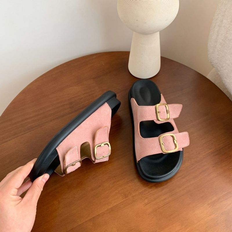 Retro Thick Soled Slippers For Women For Summer Wear High End Platform Casual Beach Sandals_voghion.com