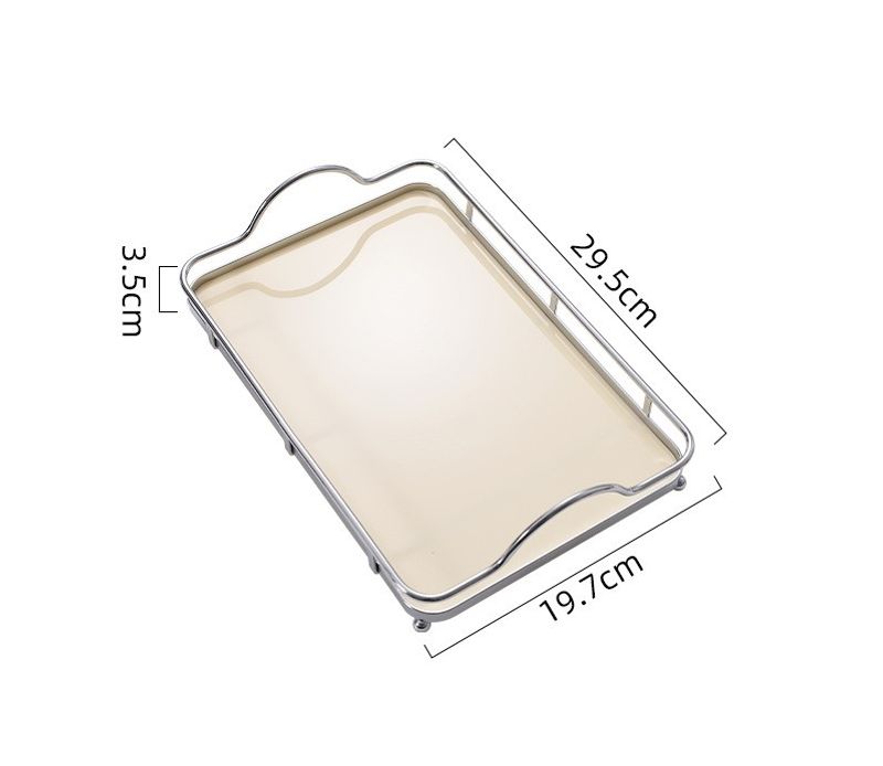 Advanced acrylic with handle, water cup tray, cup, tea plate, meal plate, cream style cosmetics storage plate_voghion.com