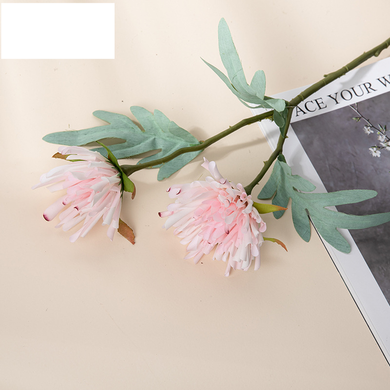 INS crab claw chrysanthemum dragon claw chrysanthemum manufacturer home decoration wedding bouquet plant wall artificial flower MW60011_voghion.com