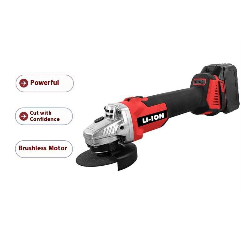 CD100-3 Akku-Winkelschleifer – bürstenlose Leistung, 5 kg leicht, variable Geschwindigkeit für Metall, Stein und Beton (inkl. Trenn- und Schleifscheiben)_voghion.com