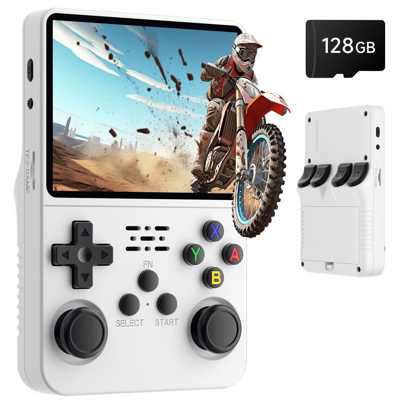 Game Console Equipped With 128GB Memory Card, 3.5-inch IPS HD Screen, 20+classic Emulators, Dual Power Options, Rechargeable Battery_voghion.com