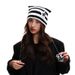 Abi style handmade cute five-star cat ear stripes demon warmth cover knitted ball sweater hat female_voghion.com