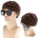 Parrucche da uomo, capelli corti, ricci e castano scuro, parrucche da uomo con riccioli di lana_voghion.com