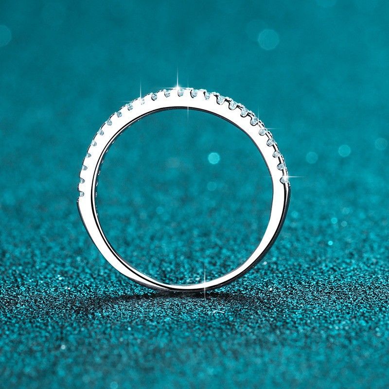 Moissanit Damenringe, Einzelringe, Stapelringe, Einzelring S925 Sterling Silber Ringe_voghion.com