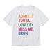 Women's All-Season Comfortable Classic Rainbow Text Humorous Design T-Shirt_voghion.com