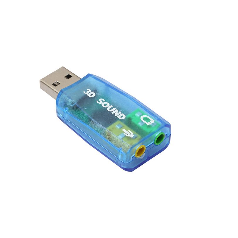 Zvočni adapter 3D zvočna kartica 5.1 USB na 3,5 mm priključek za mikrofon in slušalke, stereo slušalke 1 kos_voghion.com
