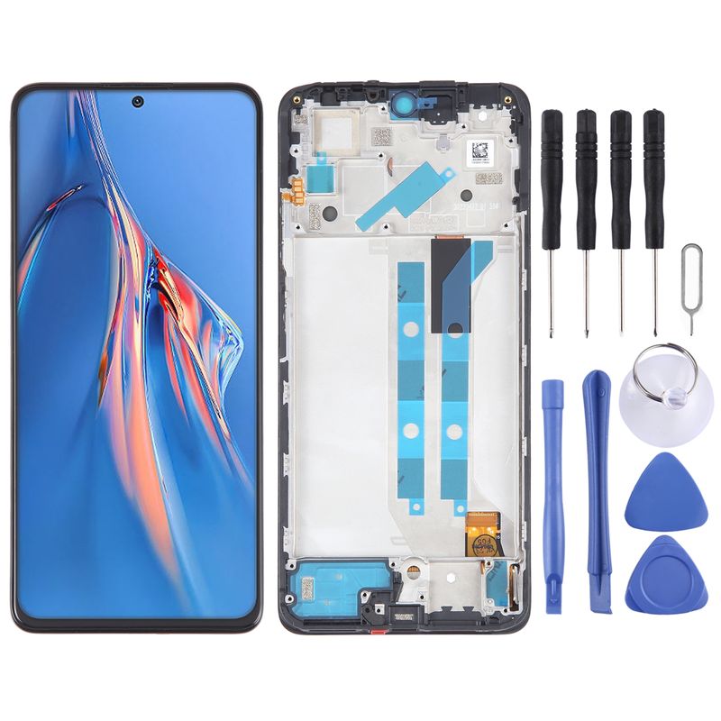 OLED materiāla LCD ekrāns Xiaomi Redmi Note 11E Pro 5G digitālajam uztvērējam ar pilnu montāžu un rāmi_voghion.com