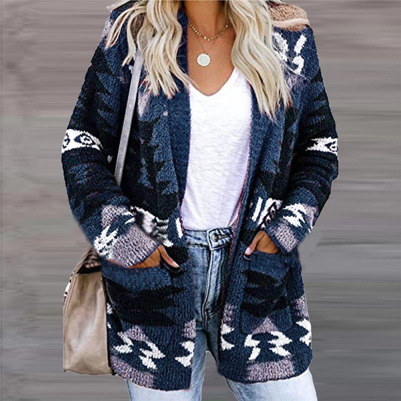 Pull ample d'Halloween pour femme, cardigan imprimé de Noël_voghion.com