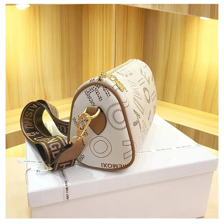 Large commuter satchel quality fashion broadband one-shoulder women's bag distribution cylinder pillow bag_voghion.com