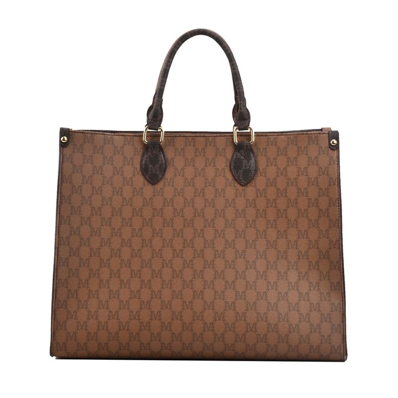 Nuova borsa da donna Borsa da donna di grande capacità Borsa grande retrò monospalla Borsa tote stampata Borsa per pendolari Borsa con stampa marrone_voghion.com