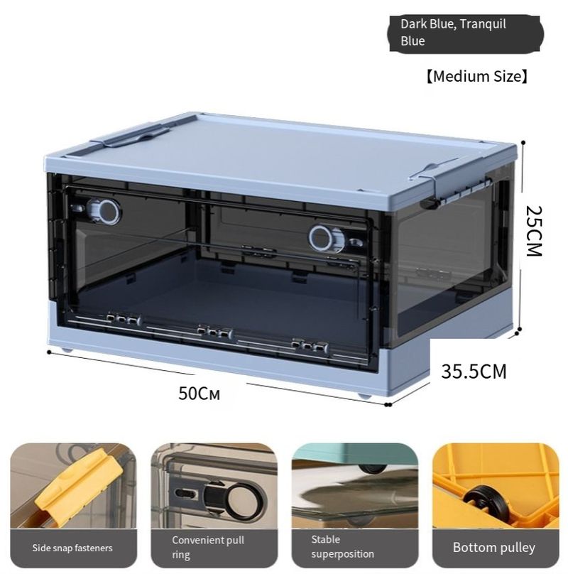 Scatola di immagazzinaggio per la casa, dormitorio, guardaroba, vestiti, trapunte, scatola di immagazzinaggio trasparente, pieghevole, mobile_voghion.com