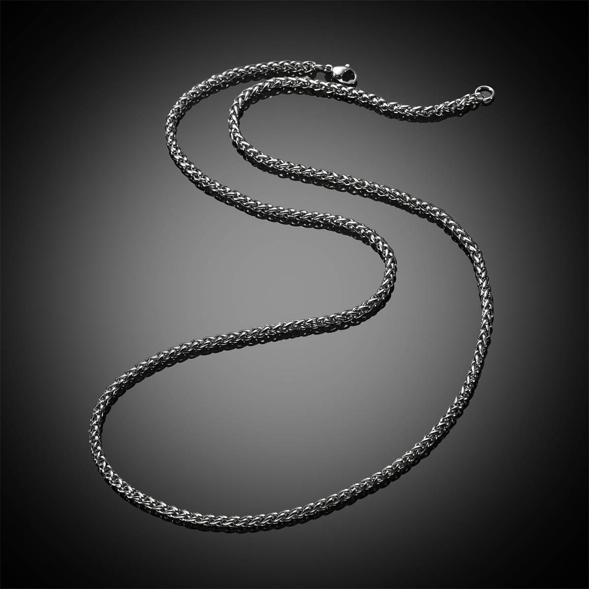 Halsketten Herren Edelstahl Blume Blau Halskette Metallkette DIY Schmuck Zubehör Titan Stahl Metall Schlangenknochenkette_voghion.com