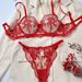 Damen Dessous Übersee Blumenstickerei Durchsichtiges Netz Sexy Bequemes Einfaches Und Elegantes Unterwäscheset_voghion.com