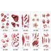 Halloween Stickers Scar Tattoo Stickers holiday colored disposable tattoos_voghion.com