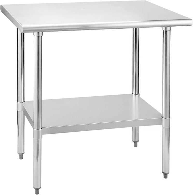Wannilen RVS tafel voor werk 24 x 36 inch, commerciële zware tafel voor restaurant, thuis en hotel_voghion.com
