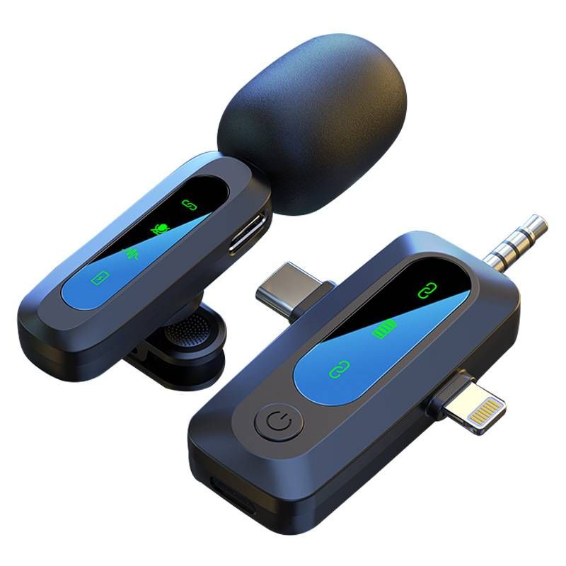 Micrófono de solapa inalámbrico para teléfono y computadora. Mini micrófono de solapa con reducción de ruido y sonido cristalino para grabación de video, vlogs y YouTube._voghion.com