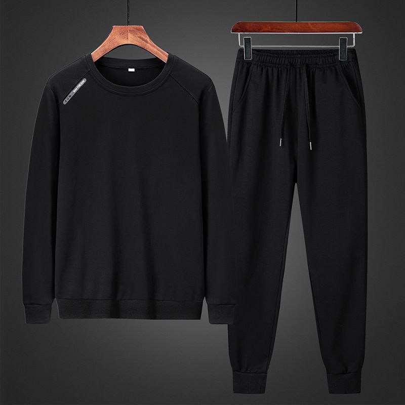 Herren Hoodie Frühling Herbst Reine Baumwolle Sportswear Herrenbekleidung, High-End Luxus Zweiteiler Set Für Laufen Und Freizeit_voghion.com