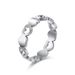 Simple light luxury hollow heart shaped titanium steel female ring ring fashionable commuting wear accessories_voghion.com