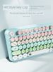 Prewalker Retro Cute Wireless Keyboard A Set Notizbuch Büro Gutt ausgesinn Ronn Deeler Girl Student Key Mouse_voghion.com