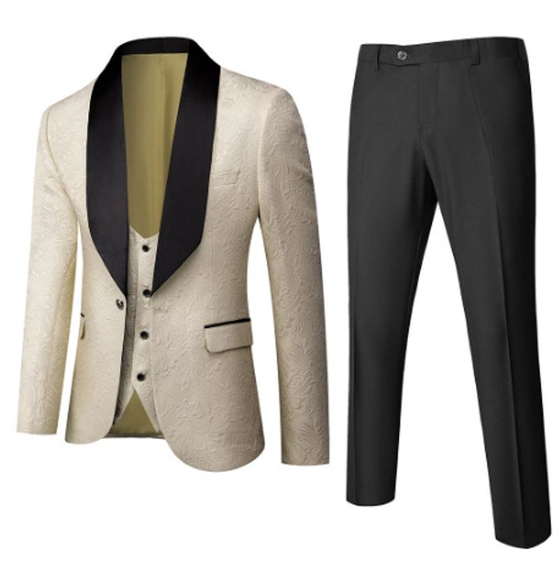 Costume d'affaires décontracté grande taille pour hommes, costume trois pièces pour marié, banquet de mariage_voghion.com