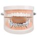 Plated Water Drop Canine Lower Teeth Personality Clown Hip Hop Decorative Gold Braces_voghion.com