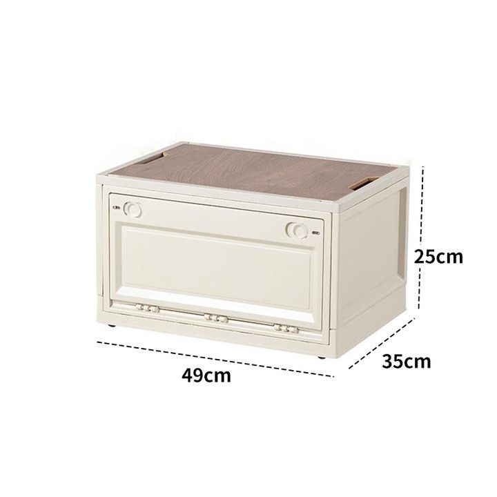 Outdoor Camping Side Opening Storage Box Camping Car Storage Box Foldable Car Trunk Wooden Cover Storage Box_voghion.com