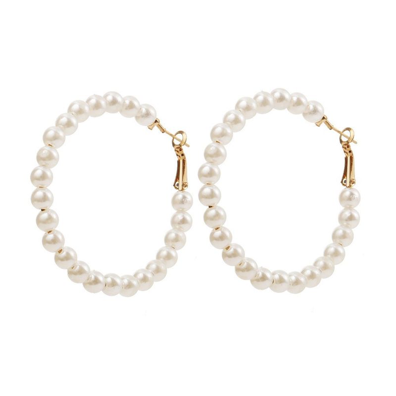Ensemble de colliers, boucles d'oreilles et bracelets en cristal de diamant de perles artificielles européennes et américaines pour femmes, vente en gros de bijoux de collier de mariée_voghion.com