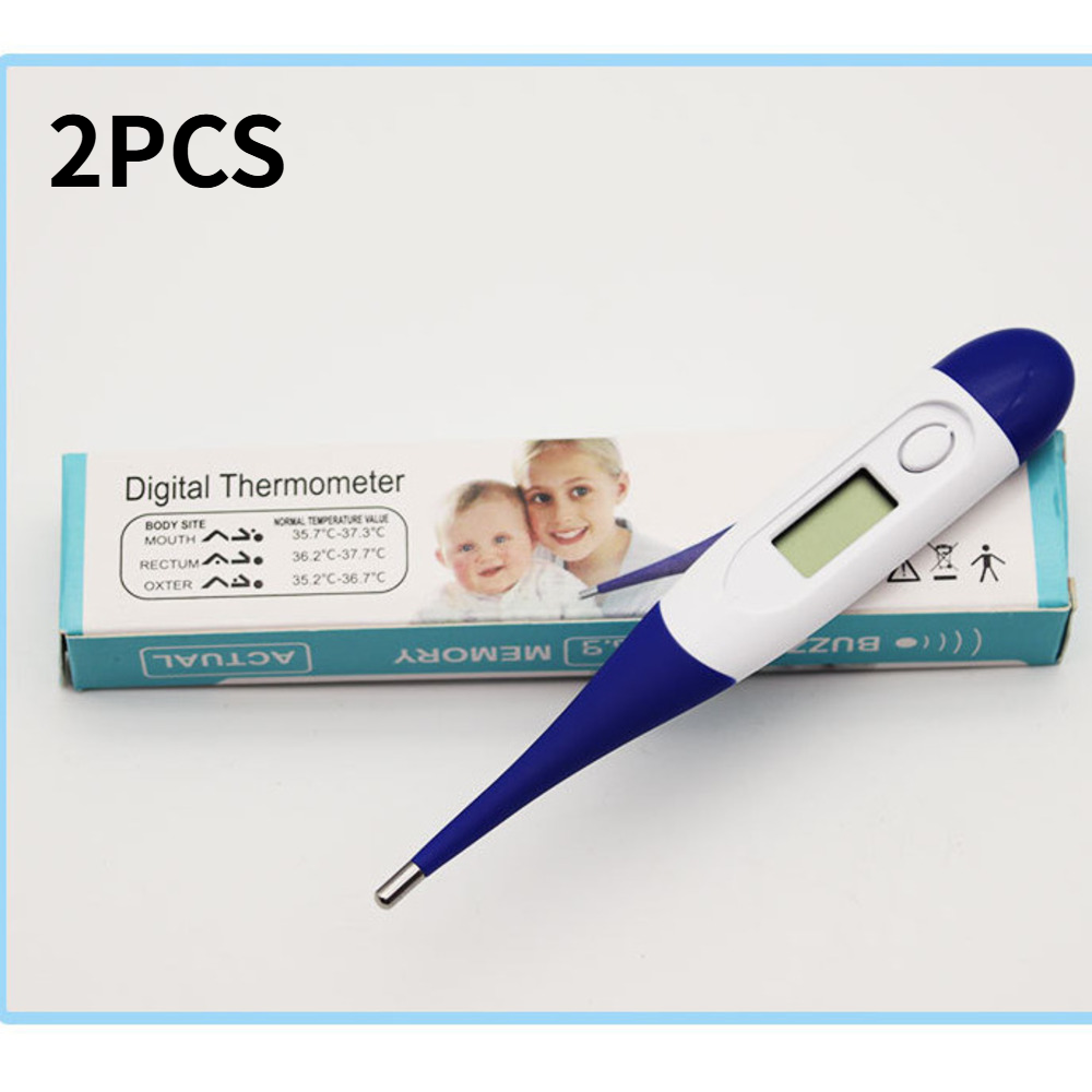 Digital Thermometer CE Certified, 10-Second Reading For Oral/Rectal/Axillary, Fever Alarm & Memory, Flexible Tip_voghion.com