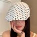 Polka Dot Forward For Women, Spring And Summer, Large Head Circumference, Reversible Beret, Korean Style, Versatile,_voghion.com