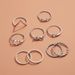 New Love 8 French Bow Open Set of 9-piece Ring Jewelry_voghion.com