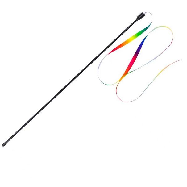 Giocattolo per gatti con bacchetta teaser, auto-intrattenimento, asta lunga, resistente, masticabile, con campanello, per animali domestici, gatti e gattini_voghion.com