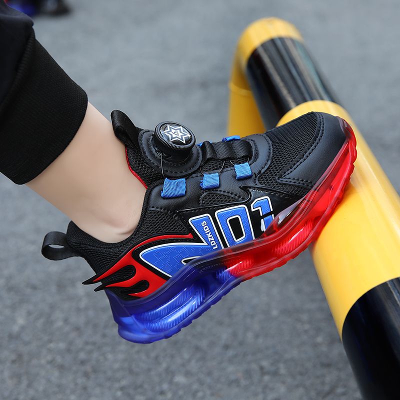 Chaussures de course confortables pour enfants, nouvelle collection d'automne, avec maille respirante et bouton rotatif_voghion.com