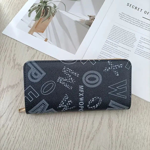 Designer Long Wallet High-end Fashionable Printed Light Luxury Multi-functional European And American Style Women's_voghion.com