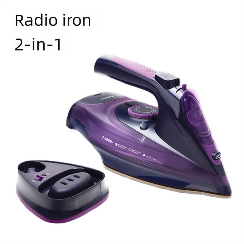 EU Standard Handheld Cordless Steam Clothes Ironing Machine, Wireless With Stand, Portable Electric Iron_voghion.com