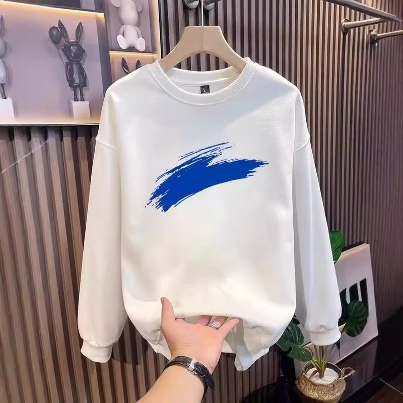 Ανδρικά ρούχα Crewneck Sweat Ανδρικά χαλαρά σχέδια με αίσθηση χαμογελαστό τύπωμα αμερικανικού στυλ ρετρό στυλ Instagram Μοντέρνο τοπ για την άνοιξη και το φθινόπωρο_voghion.com