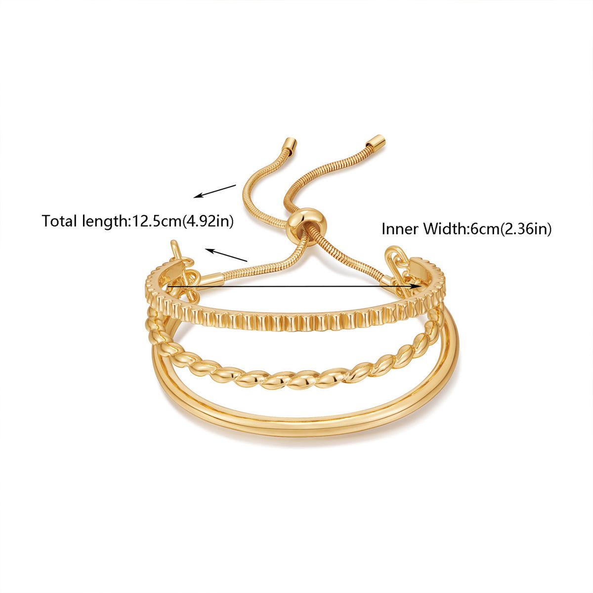 Modisches Nischendesign, kupferplattiertes Echtgold, verstellbares Armband, leichter Luxus, High-End-Armbandschmuck_voghion.com