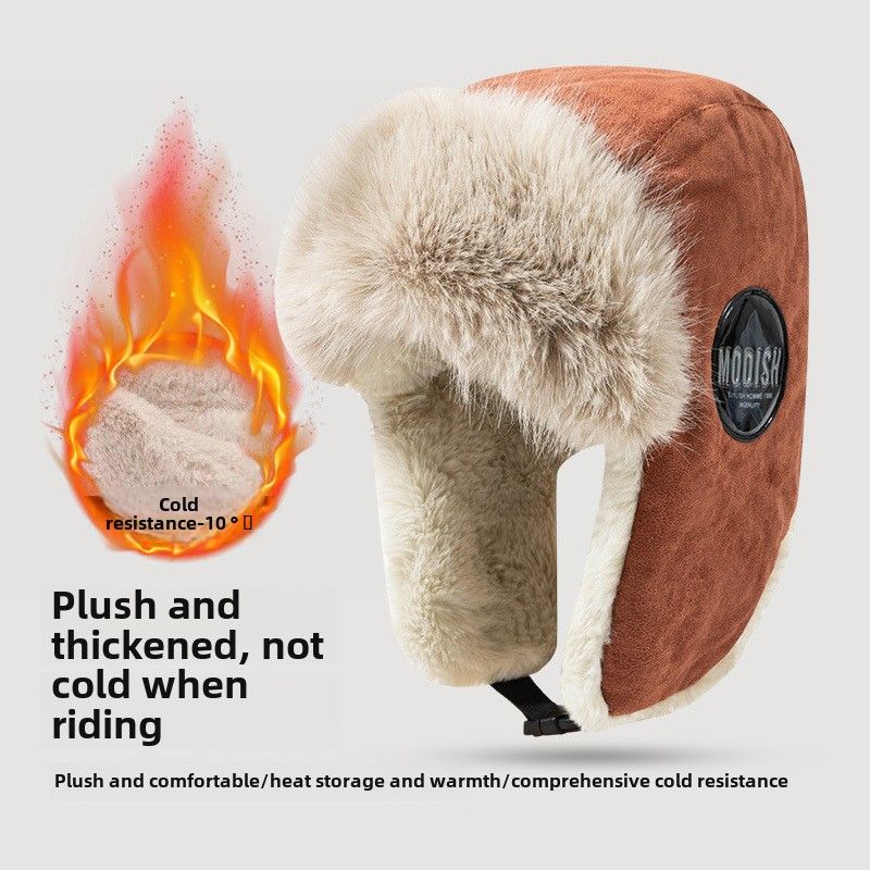 New winter women's versatile velvet thickened ear protectors windproof cotton hat cold hat_voghion.com