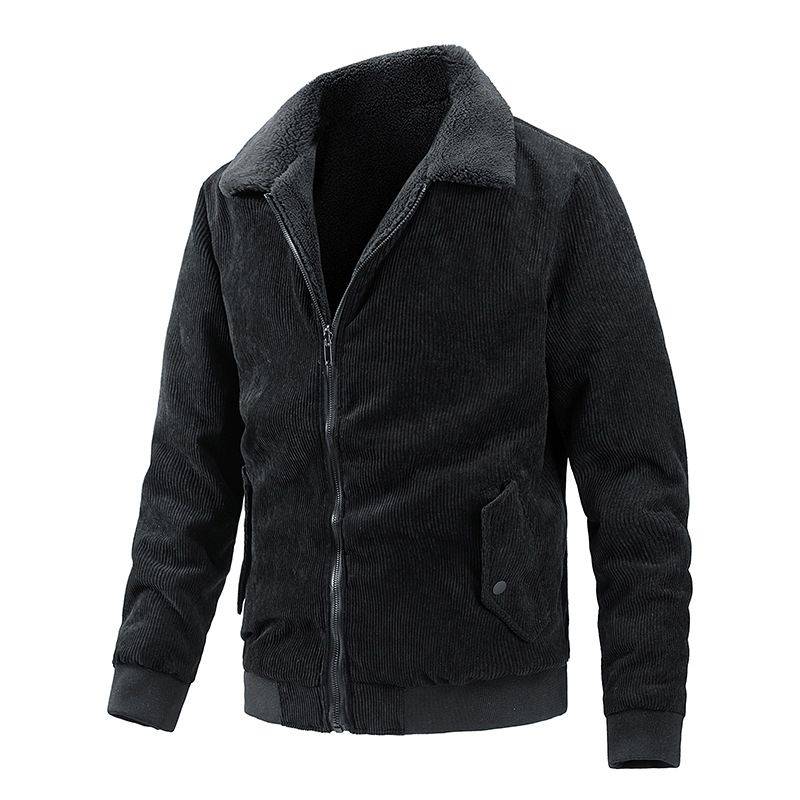 Giacca casual da baseball in pile double-face moda uomo_voghion.com