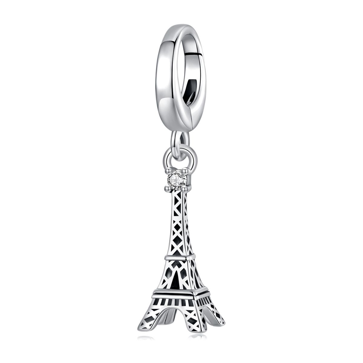 Eiffel Tower Pendant Charm Sterling Silver Charm,SCC3035_voghion.com