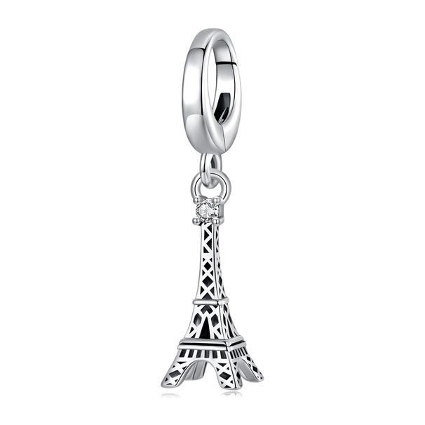 Eiffel Tower Pendant Charm Sterling Silver Charm,SCC3035_voghion.com