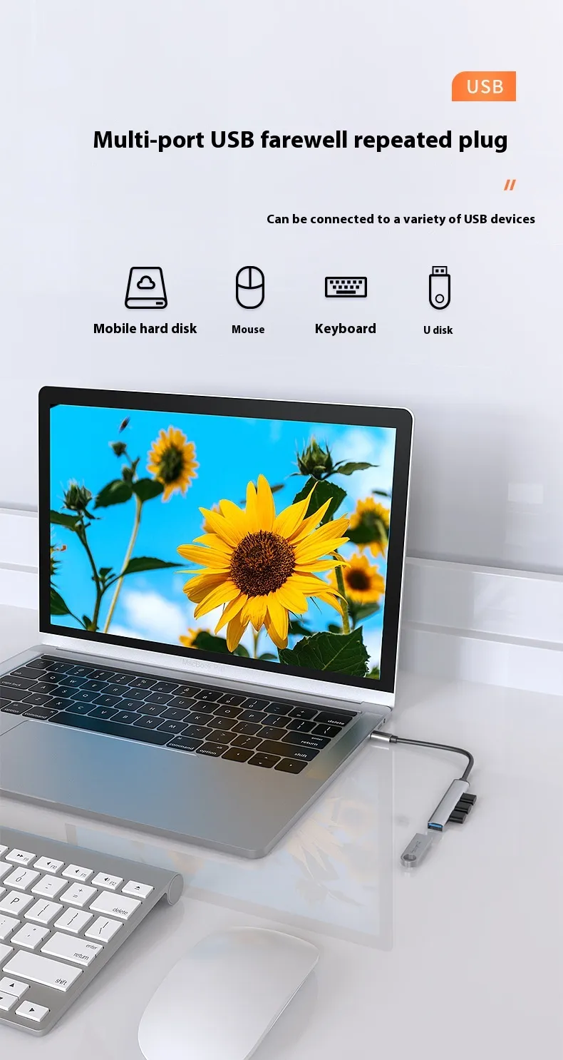 Prevodník USB-C z USB-C na HDMI pre počítač, telefón, VGA obrazovku, projekčnú dokovaciu stanicu, sieťový port, adaptér_voghion.com