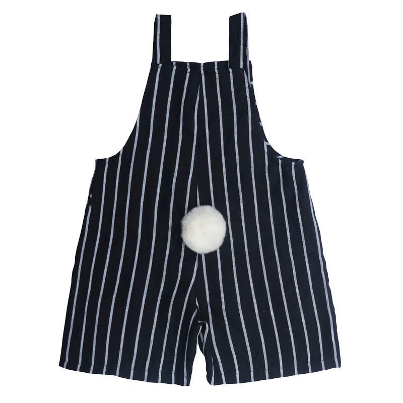 Children's striped back pants rabbit tail summer new boys girls baby skin-friendly breathable cotton pants_voghion.com