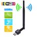 Adaptador WiFi USB Portátil Compatibilidad amplia Red de plástico Tarjeta LAN Dongle con antena Uso diario_voghion.com