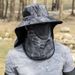 Cappello da sole con protezione per il collo da uomo e mantella staccabile - UPF 50+ e anti-zanzare per escursionismo e attività all'aperto_voghion.com