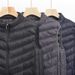 Gilet matelassé à col montant pour homme – Veste sans manches pour l'hiver (noir classique/bleu foncé/gris, 2XL-5XL)_voghion.com