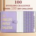 100 Envelope Challenge Binder - A5 PU Leather Savings Tracker With 4 Grid Inserts & Stickers, Motivational Budget Planner For Couples & Individuals_voghion.com