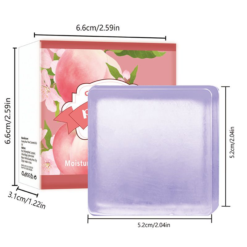 Peach Hand Mild Moisturizing&Moisturizing Bath Lasting Fragrance Essential Oil Cleaning Soap_voghion.com