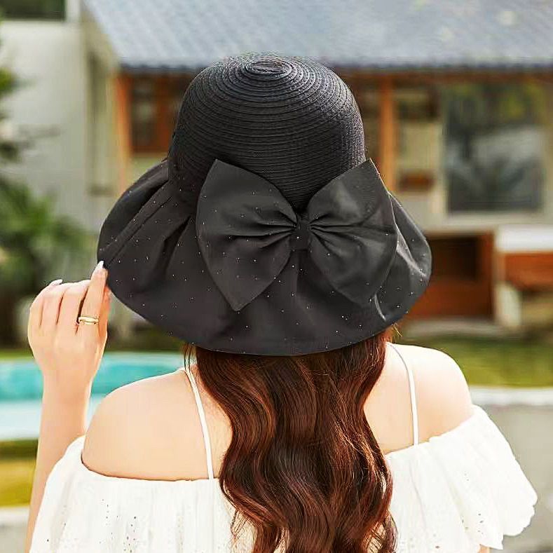 Summer Eaves Bow Sun Hat Sun Hat Sun Hat Universal_voghion.com