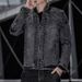Nuovo cappotto in denim da uomo in cotone slim fit, stile coreano, autunno inverno_voghion.com